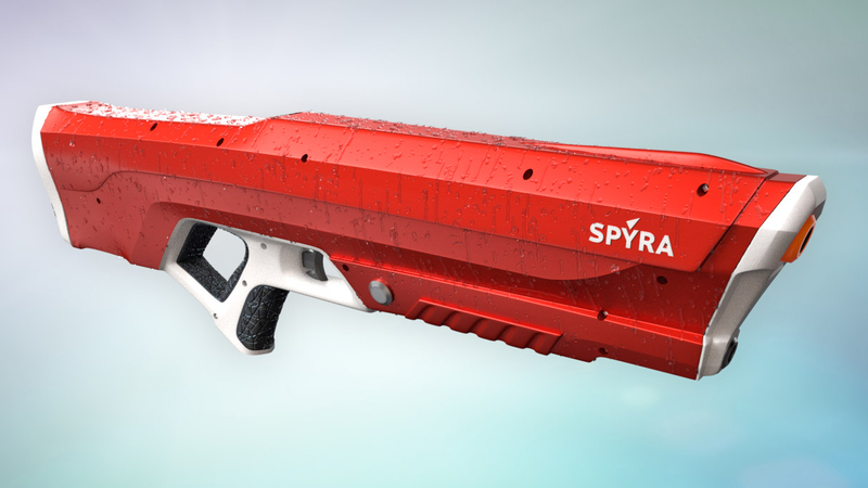 Illustration for article titled Now There's a Water Gun That Shoots Liquid Bullets and Refills Itself
